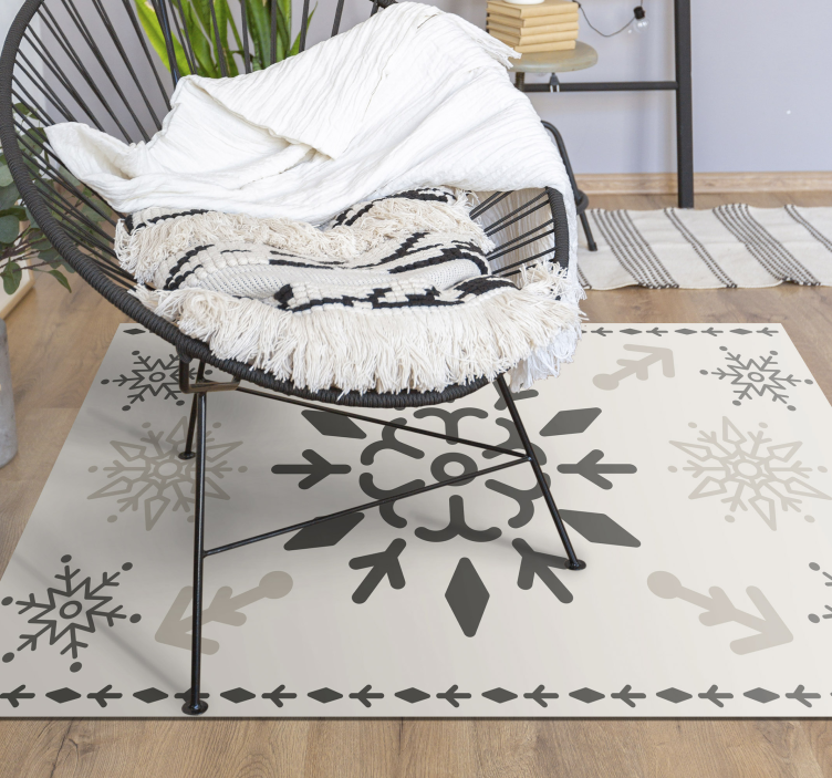 Geometric snowflake pattern Christmas vinyl carpet - TenStickers