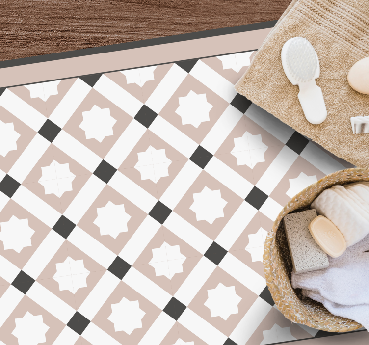 Gometric stars bathroom vinyl carpet - TenStickers