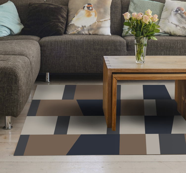 Geometric Stripe Pattern striped vinyl carpet - TenStickers