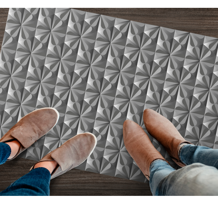 Geometric Symmetry geometric vinyl carpet - TenStickers