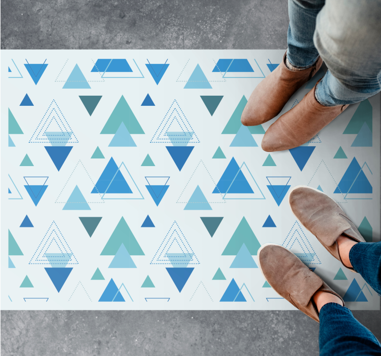 Geometric Triangles geometric vinyl carpet - TenStickers