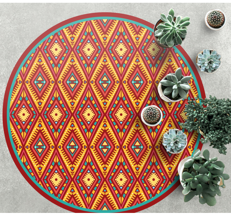 Geometric Tribal Element ethnic vinyl carpet - TenStickers