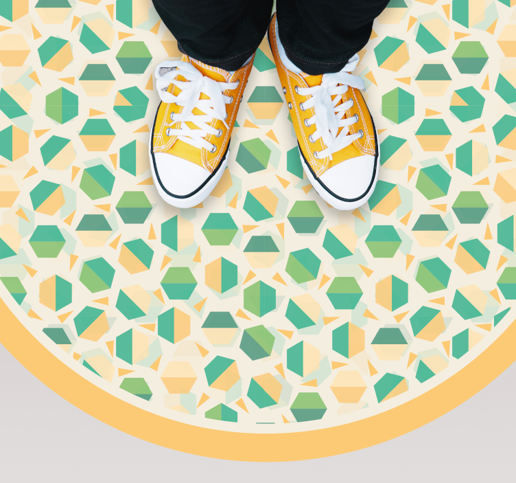Geometric vinyl carpet hexagonal design - TenStickers