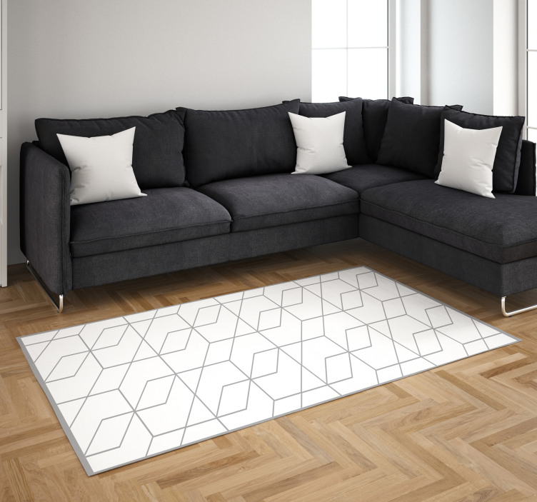 Geometric zigzag pattern geometric vinyl carpet - TenStickers