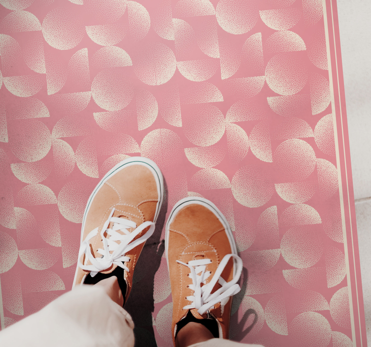 Ginkgo Leaf Pattern pink vinyl carpet - TenStickers