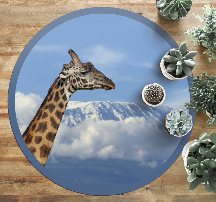 Giraffe majestic view animal vinyl carpet - TenStickers