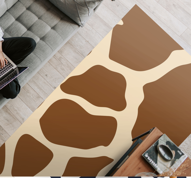 Giraffe pattern style animal print vinyl carpet - TenStickers