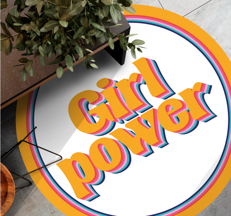 Girl power custom vinyl carpet - TenStickers