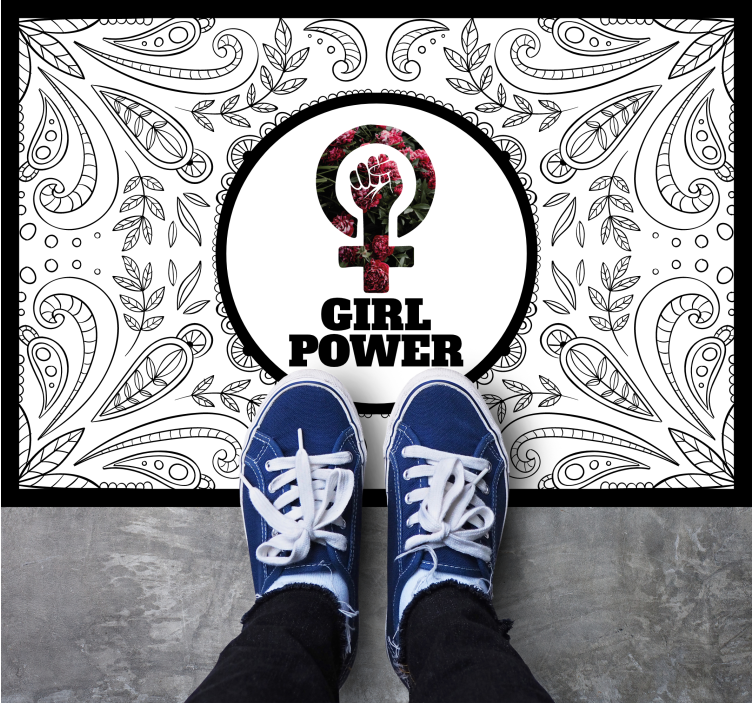 Girl Power Statement custom vinyl carpet - TenStickers