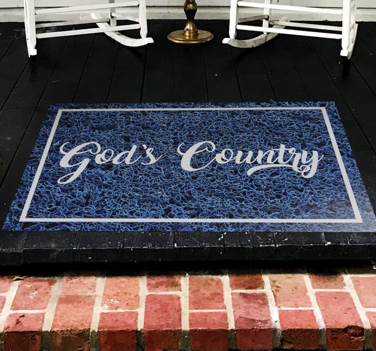 God's Country Phrase custom vinyl carpet - TenStickers