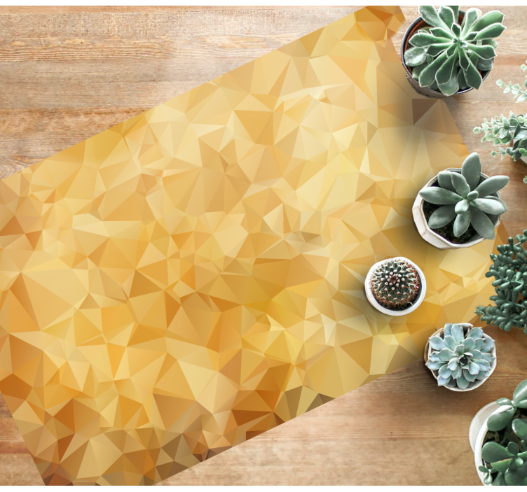 Golden Pattern geometric vinyl carpet - TenStickers