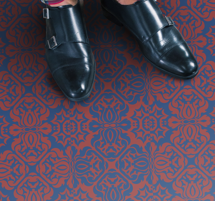 Floral vinyl carpet with elegant botanical designs - TenStickers