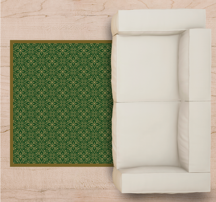 Graceful Botanical Motif floral vinyl carpet - TenStickers