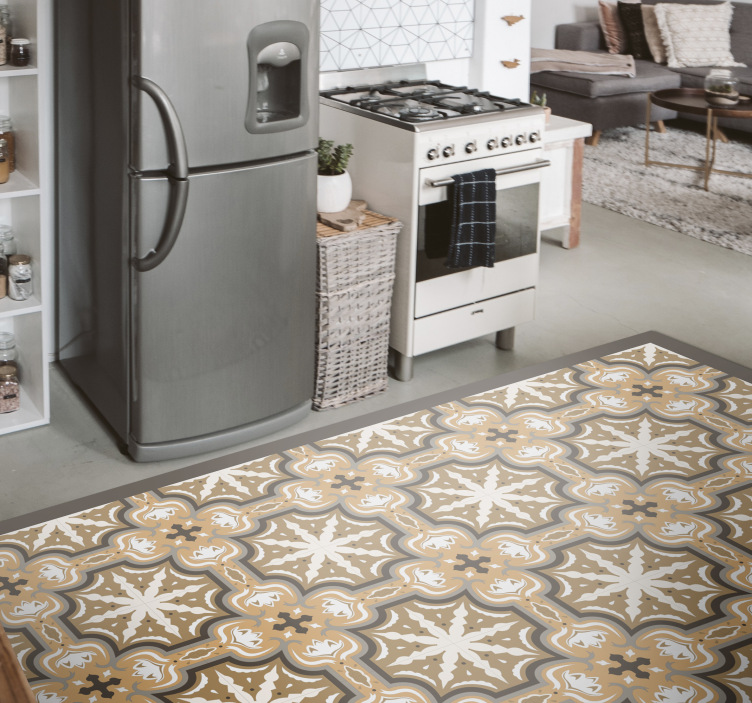 Graceful star emblem kitchen vinyl carpet - TenStickers