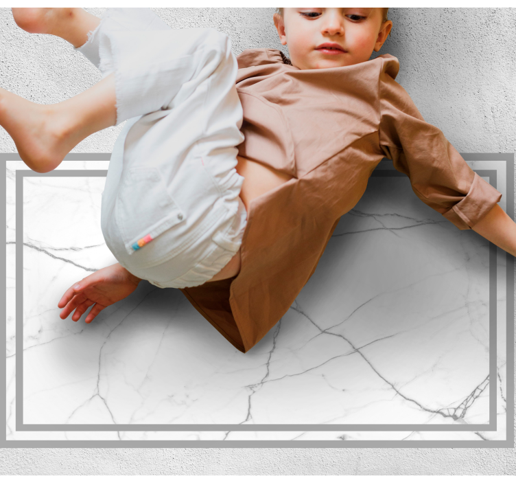 Graceful White Striations marble vinyl carpet - TenStickers