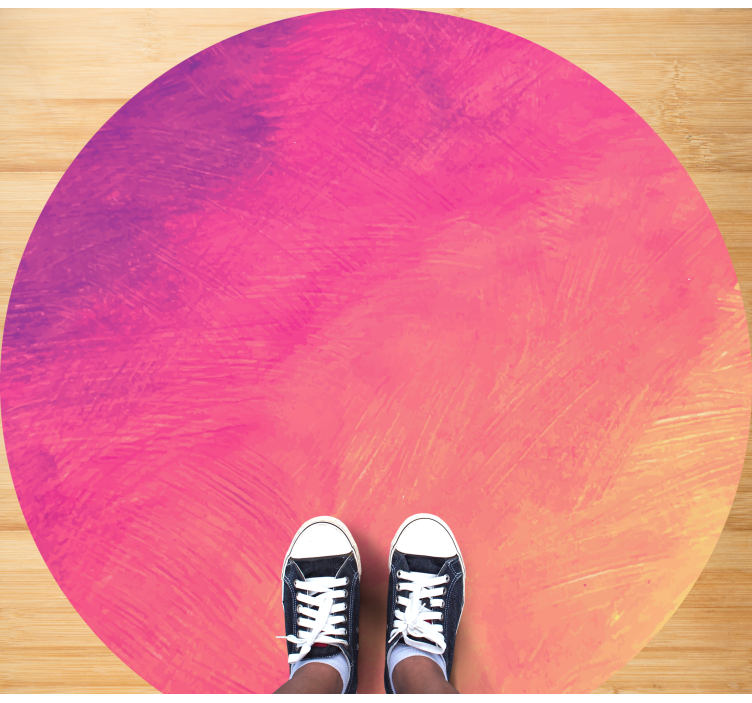 Gradient circular art bedroom vinyl carpet - TenStickers