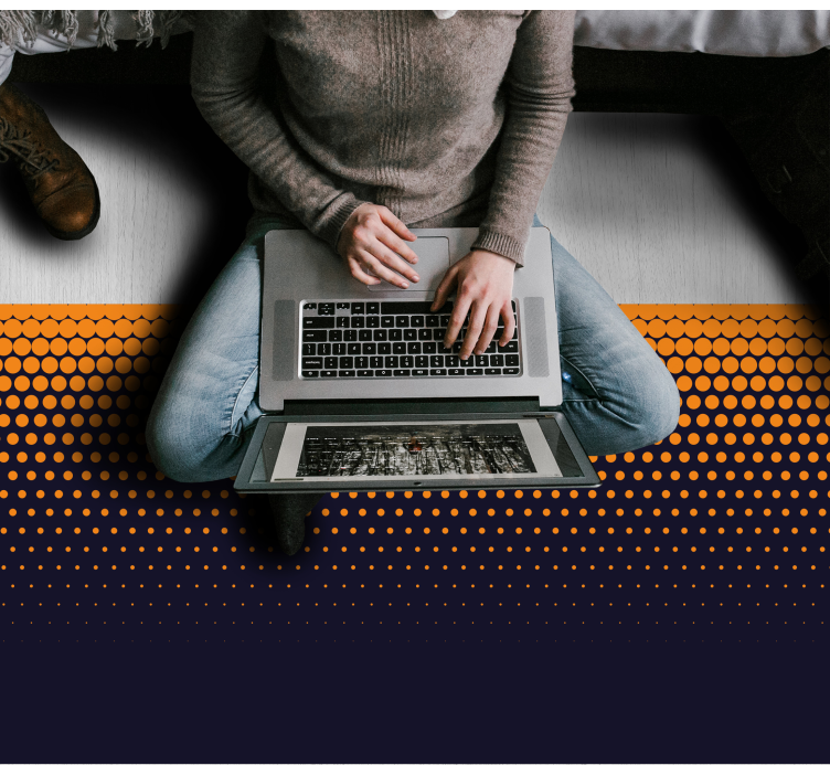 Gradient dots pattern teen vinyl carpet - TenStickers