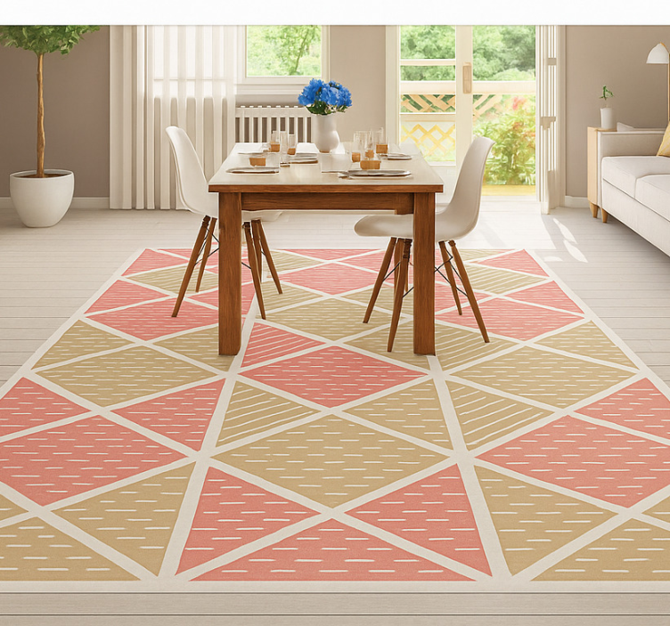 Graphic Scandinavian Style dining room vinyl carpet - TenStickers