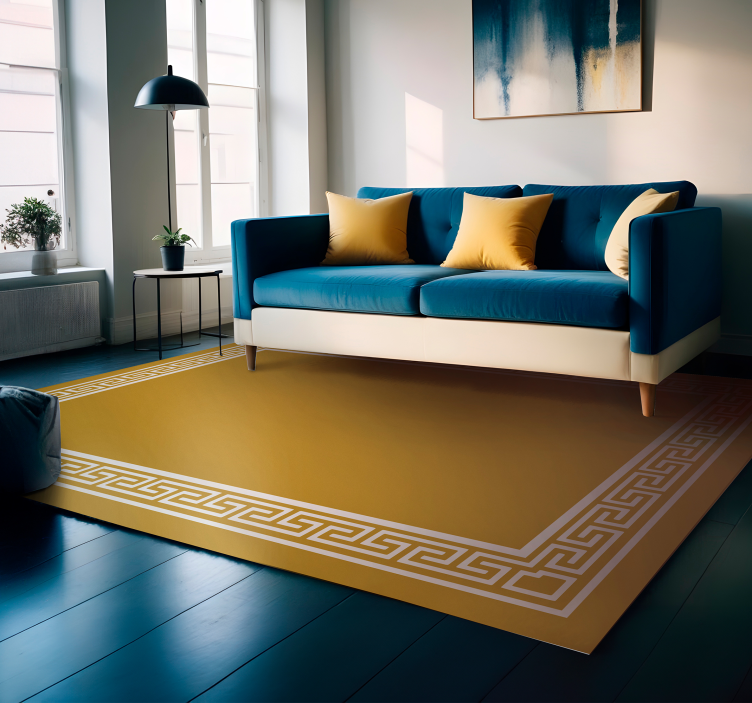Greek design yellow vinyl carpet - TenStickers