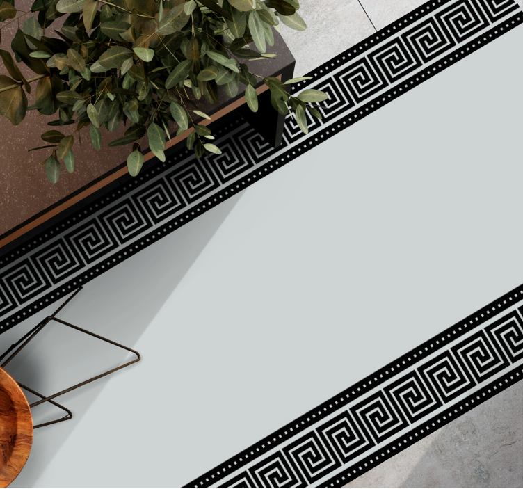 Greek Fret Border geometric vinyl carpet - TenStickers