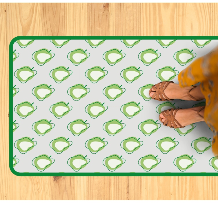 Green Pear Pattern kitchen vinyl carpet - TenStickers