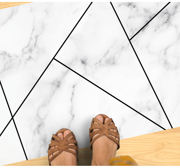 Grey pattern overlay marble vinyl carpet - TenStickers