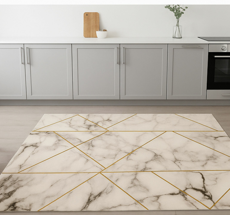 Grid elegant design marble vinyl carpet - TenStickers
