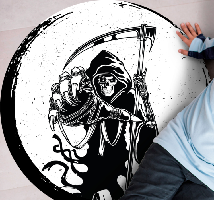 Grim Reaper Motif halloween vinyl carpet - TenStickers