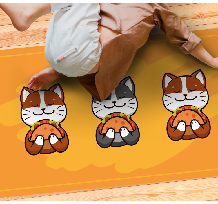 Happy Cat Trio kids vinyl carpet - TenStickers