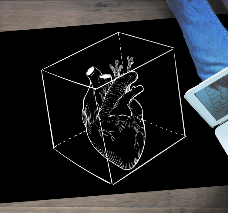 Heart Illustration modern vinyl carpet - TenStickers