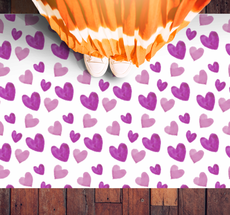 Heart Pattern Playful kids vinyl carpet - TenStickers