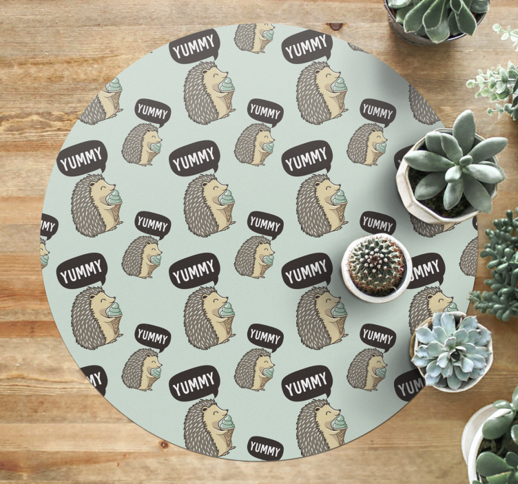 Hedgehog Delight kids vinyl carpet - TenStickers