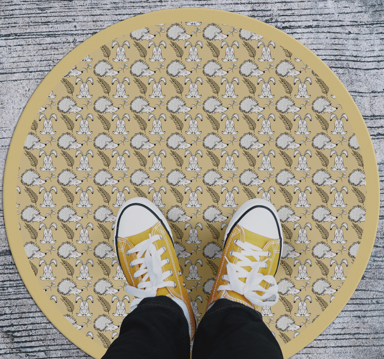 Hedgehog Illustration nursery vinyl carpet - TenStickers