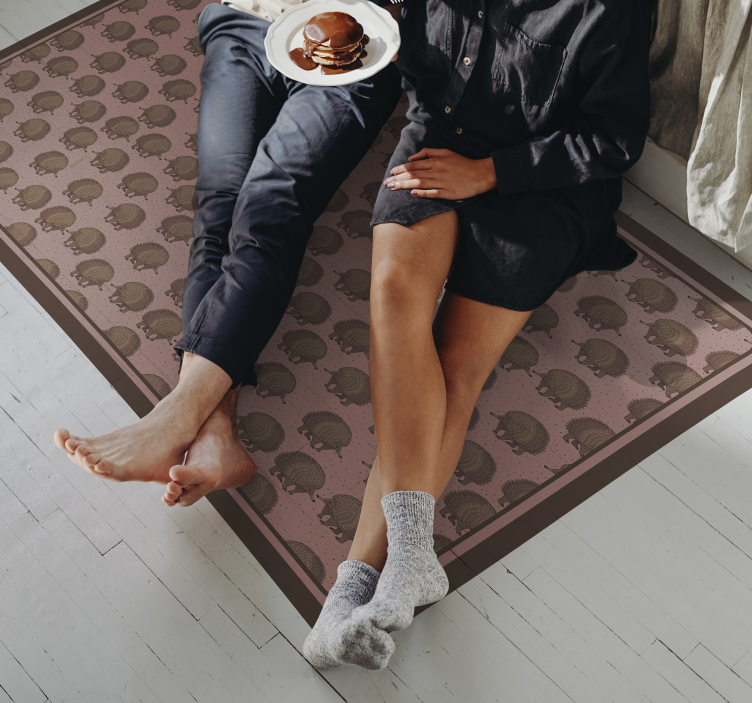 Hedgehog Pattern animal vinyl carpet - TenStickers