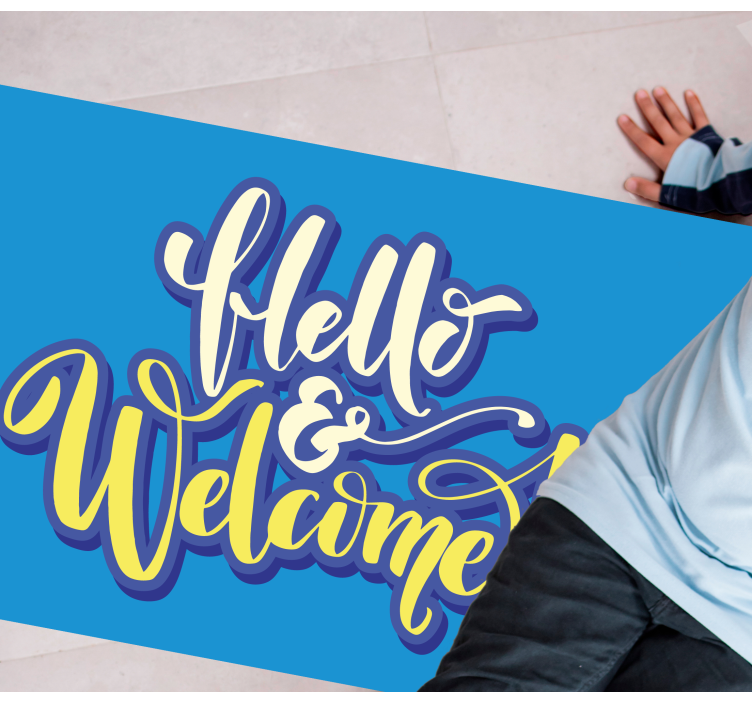 Hello and welcome entrance hall vinyl carpet - TenStickers