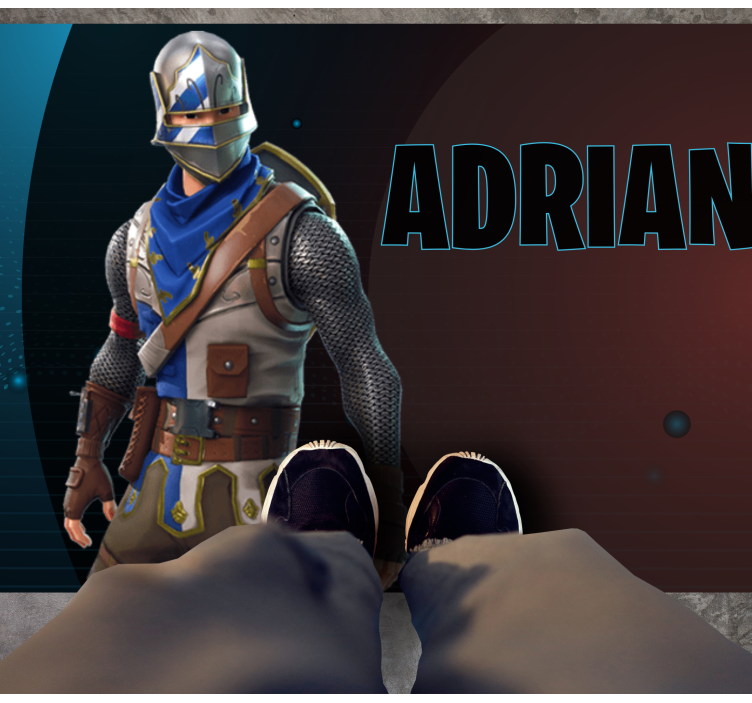 Heroic gaming character teen vinyl carpet - TenStickers