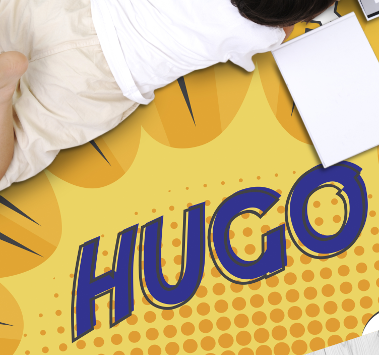 Tailored heroic sunburst custom vinyl carpet - TenStickers