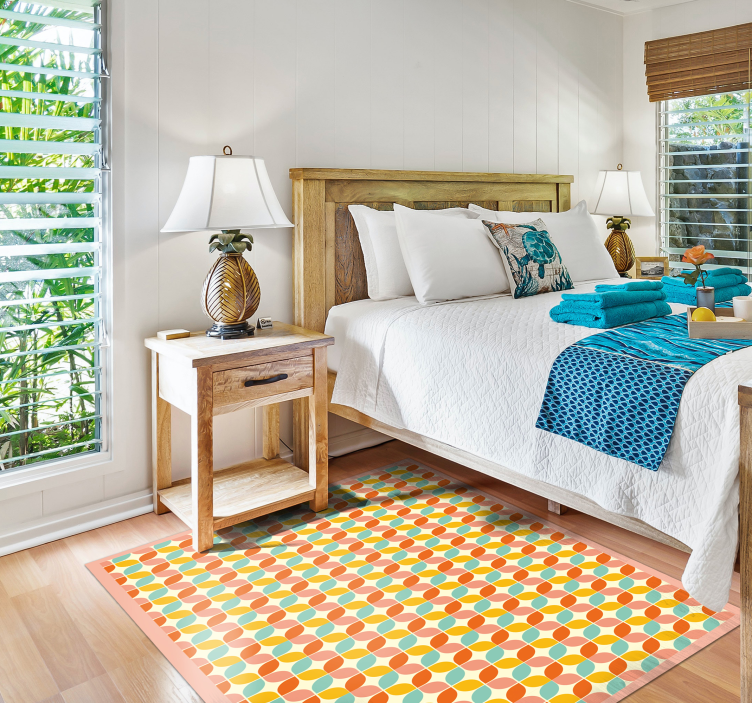 Hexagonal Geometry geometric vinyl carpet - TenStickers