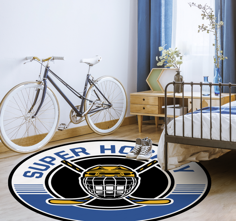Hockey Emblem game vinyl carpet - TenStickers