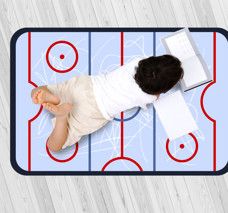 Hockey Playfield game vinyl carpet - TenStickers