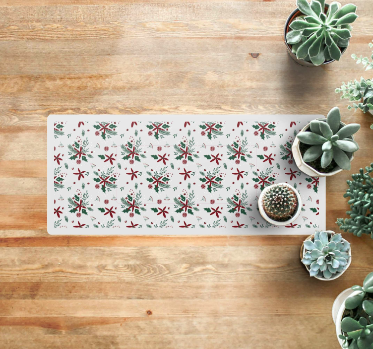 Holiday Foliage Pattern Christmas vinyl carpet - TenStickers