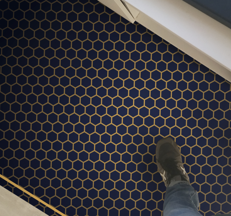 Honeycomb Chic geometric vinyl carpet - TenStickers