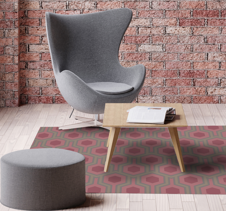 Honeycomb Configuration geometric vinyl carpet - TenStickers