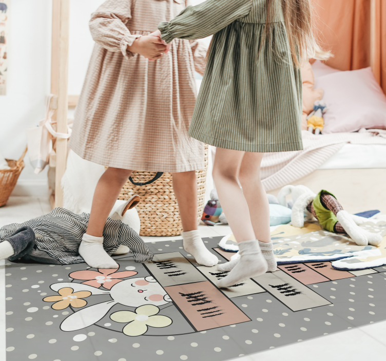 Hopscotch Gameplay nursery vinyl carpet - TenStickers