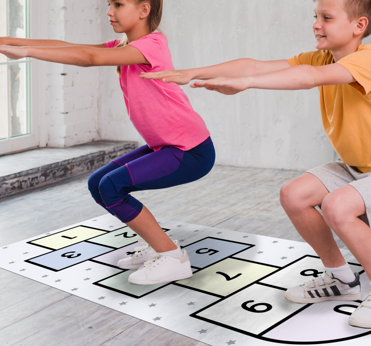 Hopscotch Play game vinyl carpet - TenStickers