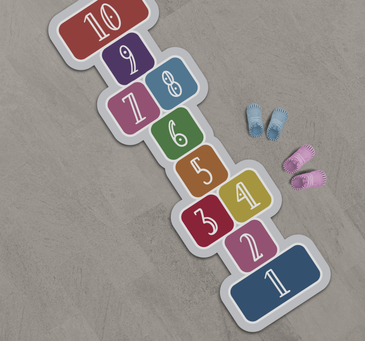 Hopscotch Sequence game vinyl carpet - TenStickers