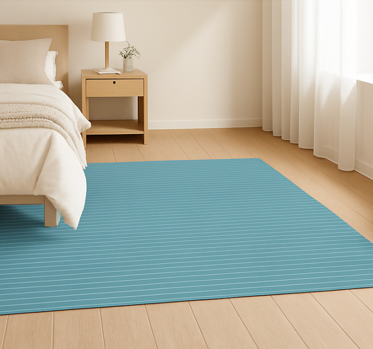 Horizontal stripes design blue vinyl carpet - TenStickers