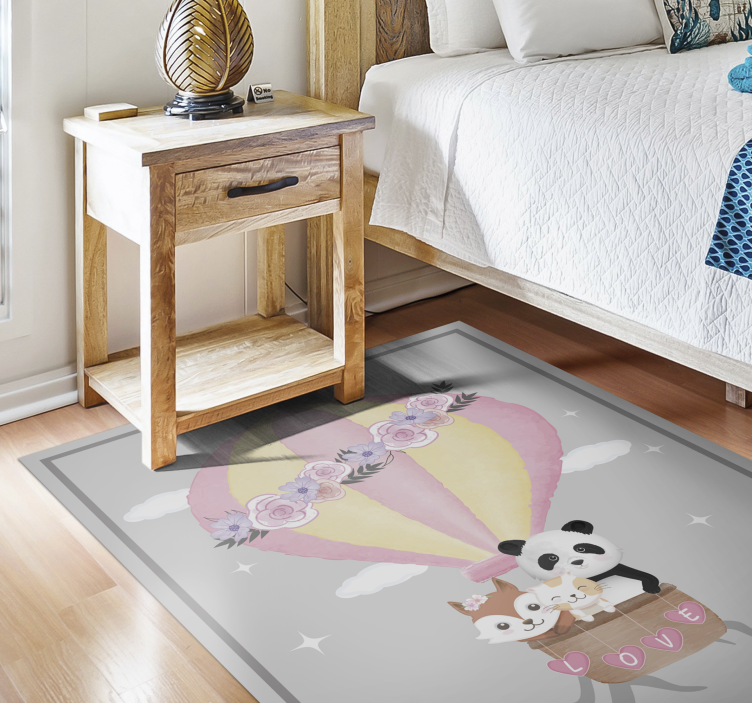 Hot Air Love kids vinyl carpet - TenStickers