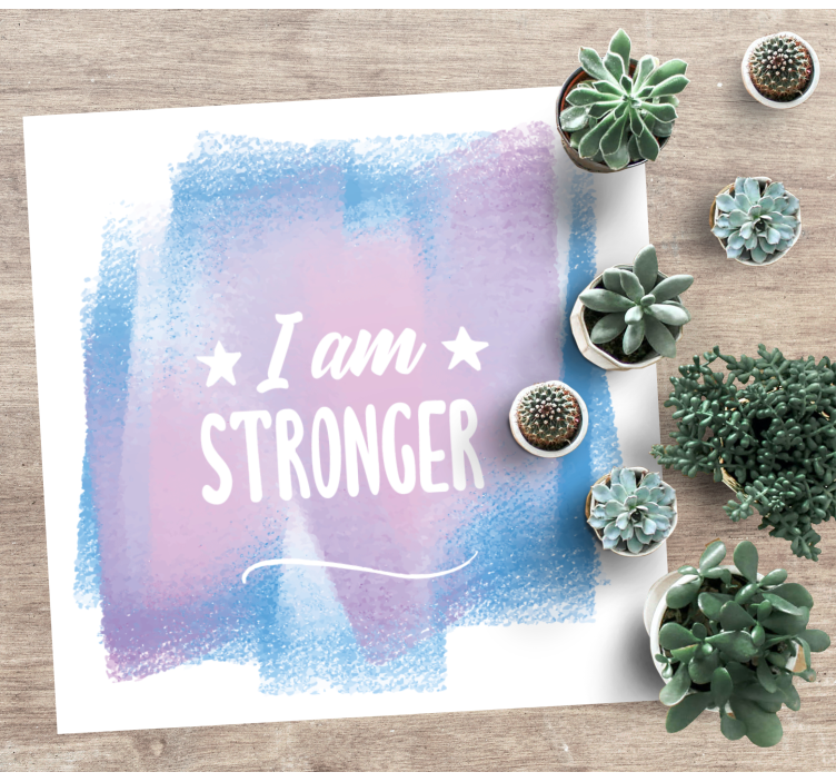 I am stronger custom vinyl carpet - TenStickers