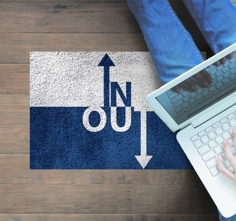 In Out Directional custom vinyl carpet - TenStickers